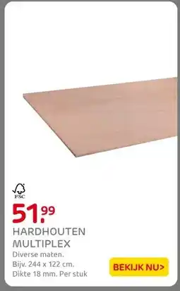Praxis HARDHOUTEN MULTIPLEX aanbieding