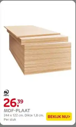 Praxis MDF-PLAAT aanbieding