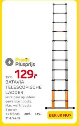 Praxis BATAVIA TELESCOPISCHE LADDER aanbieding