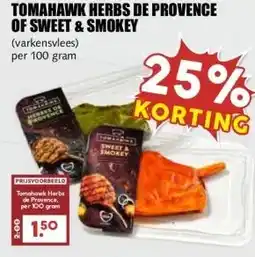 MCD Supermarkt Tomahawk herbs de provence of sweet & smokey aanbieding