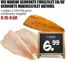 MCD Supermarkt Vis marine gerookte forelfilet en/of gerookte makreelfilet naturel aanbieding