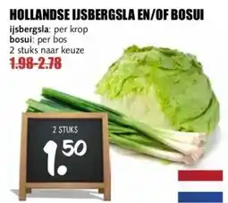 MCD Supermarkt Hollandse ijsbergsla en/of bosui aanbieding
