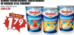 MCD Supermarkt Almhof roomyoghurt, roeryoghurt of griekse stijl yoghurt aanbieding