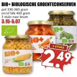 MCD Supermarkt Bio+biologische groenteconserven aanbieding