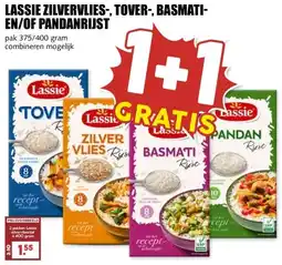 MCD Supermarkt LASSIE ZILVERVLIES-, TOVER-, BASMATI- EN/OF PANDANRIJST aanbieding