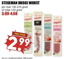 MCD Supermarkt Stegeman droge worst aanbieding