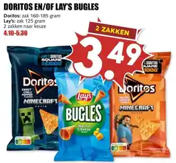 MCD Supermarkt DORITOS EN/OF LAY'S BUGLES aanbieding