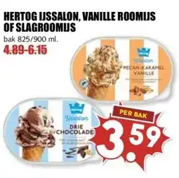MCD Supermarkt HERTOG IJSSALON, VANILLE ROOMIJS OF SLAGROOMUS aanbieding