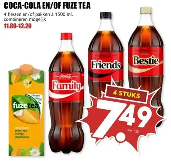 MCD Supermarkt Coca-cola en/of fuze tea aanbieding