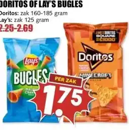 MCD Supermarkt DORITOS OF LAY'S BUGLES aanbieding