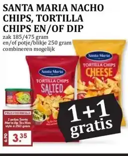 MCD Supermarkt Santa maria nacho chips, tortilla chips en/of dip aanbieding