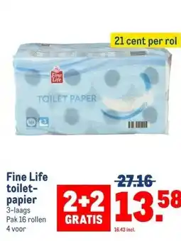 Makro Fine Life toilet- papier 3-laags aanbieding