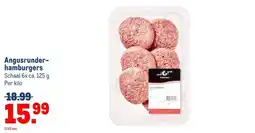 Makro Angusrunder- hamburgers aanbieding
