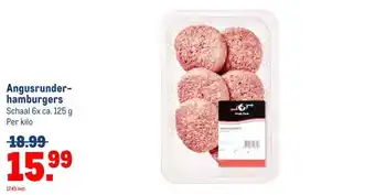 Makro Angusrunder- hamburgers aanbieding