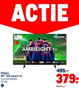 Makro Philips 55 LED smart-tv aanbieding
