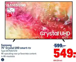 Makro Samsung 75 Crystal UHD smart-tv aanbieding