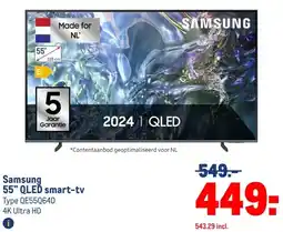 Makro Samsung 55 QLED smart-tv aanbieding