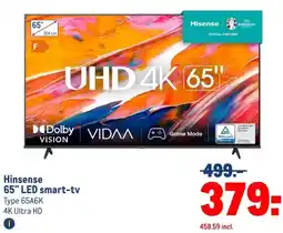 Makro Hinsense 65 LED smart-tv aanbieding