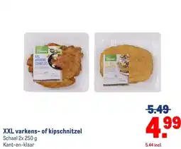 Makro XXL varkens- of kipschnitzel aanbieding