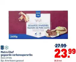 Makro Metro Chef gegaarde varkensspareribs aanbieding