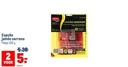 Makro Espuña jamón serrano aanbieding