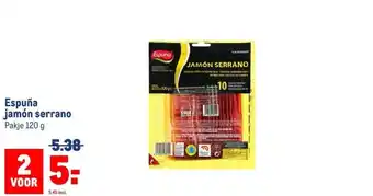 Makro Espuña jamón serrano aanbieding