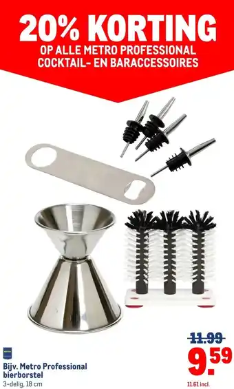 Makro Bijv. Metro Professional bierborstel aanbieding