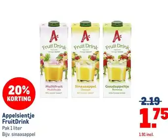 Makro Appelsientje FruitDrink aanbieding