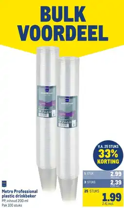Makro Metro Professional plastic drinkbeker aanbieding