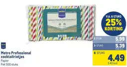 Makro Metro Professional cocktailrietjes aanbieding