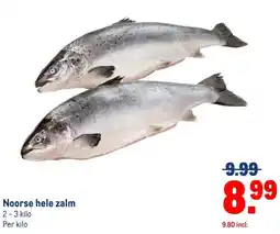 Makro Noorse hele zalm aanbieding