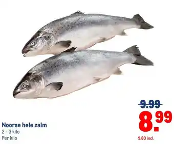 Makro Noorse hele zalm aanbieding