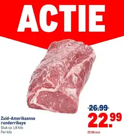 Makro Zuid-Amerikaanse runderribeye aanbieding