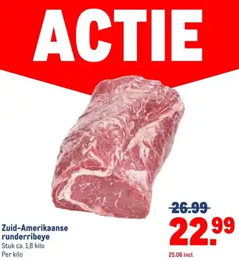 Makro Zuid-Amerikaanse runderribeye aanbieding