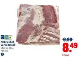Makro Metro Chef varkensbuik aanbieding