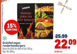 Makro Grainfed angus runderhamburgers aanbieding
