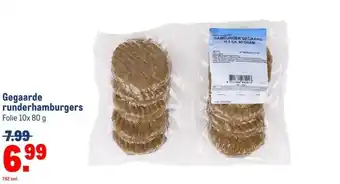 Makro Gegaarde runderhamburgers aanbieding