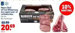 Makro Metro Chef of True Wilderness dry-aged rund- of varkensvlees aanbieding
