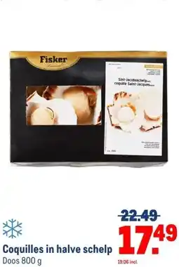 Makro Coquilles in halve schelp aanbieding