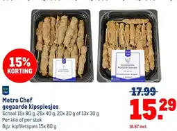 Makro Metro Chef gegaarde kipspiesjes aanbieding