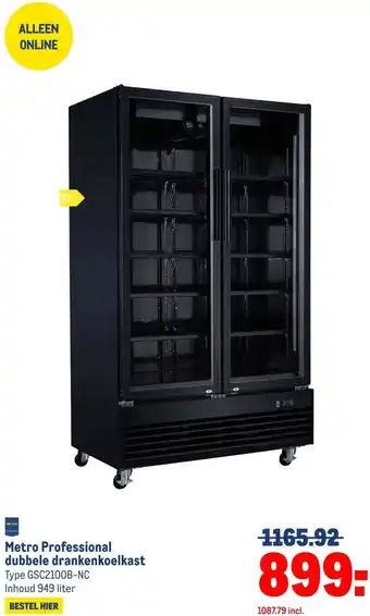 Makro Metro Professional dubbele drankenkoelkast aanbieding