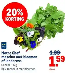 Makro Metro Chef mesclun met bloemen of landcress aanbieding
