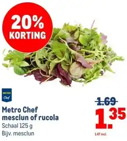 Makro Metro Chef mesclun of rucola aanbieding