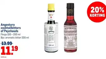 Makro Angostura cocktailbitters of Peychauds aanbieding