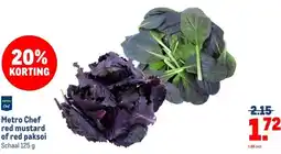 Makro Metro Chef red mustard of red paksoi aanbieding