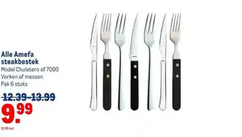 Makro Alle Amefa steakbestek aanbieding