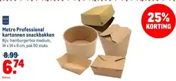 Makro Metro Professional kartonnen snackbakken aanbieding