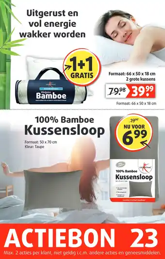 Lucovitaal Bamboe Kussen aanbieding
