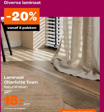 Kwantum Laminaat Charlotte Town aanbieding