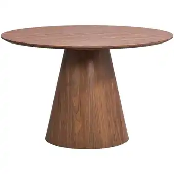 Leen Bakker Eettafel Louis - walnoot - Ø120 cm aanbieding